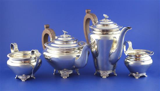 A 1960s silver four piece tea and coffee set,